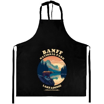 Discover Vintage Retro Canadian Banff National Park Aprons