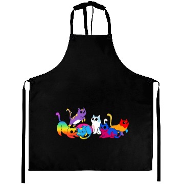 Discover Pride Kittens LGBTQIA+ Cats Colorful Cat Aprons