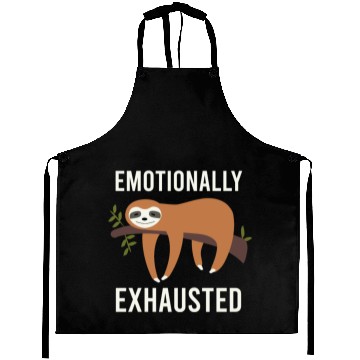 Discover Cute Animals Sloth Emotional Exhausted Gift Idea Aprons