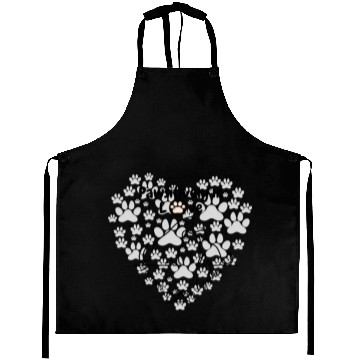Discover Couple of pets, silhouettes couple dog&cat Aprons
