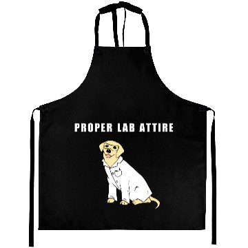 Discover Proper Lab Attire Laboratory Dog Pun Science Aprons