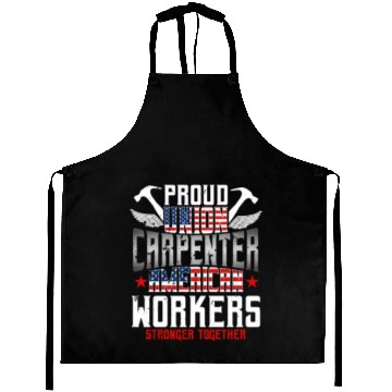 Discover Carpenter Proud Union American Flag Patriotic Aprons