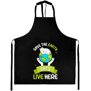 Discover Save The Earth Cats Live Here World Environment Aprons