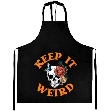 Discover Keep It Weird Morbid Halloween Aprons