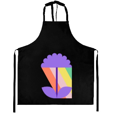 Discover Rainbow Flower Nature Happy Camping Aprons