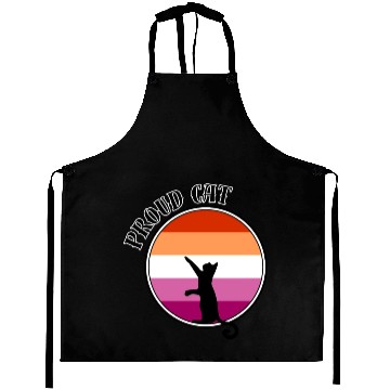 Discover LGBTQ Proud Cat, Pride Month, Lesbian Flag Aprons