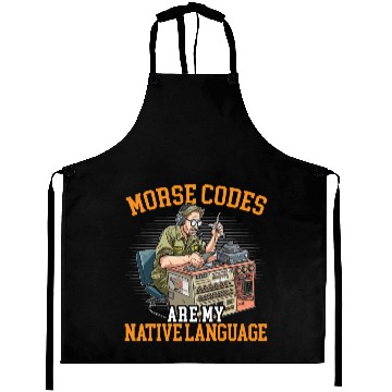 Discover Ham Radio Operator Morse Code Radioactivity Aprons