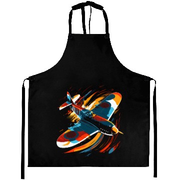 Discover Spitfire Airplane Pilot Aviator Military Warbirds Aprons