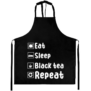 Discover Funny Black Tea Lover Outfit Drinking Tea Aprons