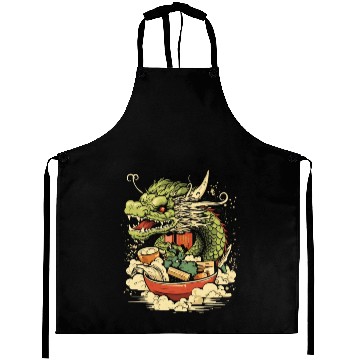 Discover Sushi Dragon Japanesse Kawaii Aprons