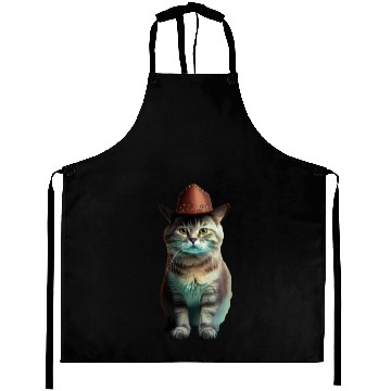 Discover cowboy cat - funny cats, funny pets. Aprons
