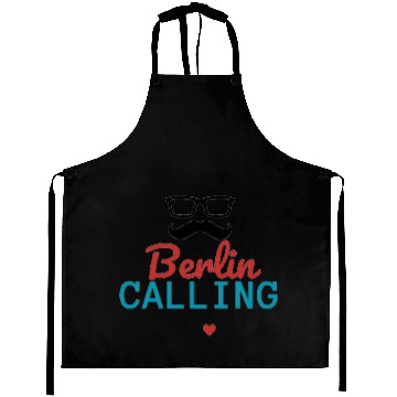 Discover Black Red Blue Berlin Calling Aprons