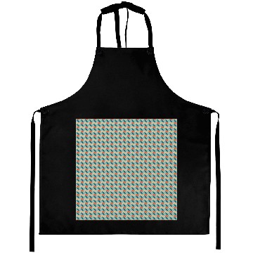 Discover Retro Orange Teal Pattern Aprons