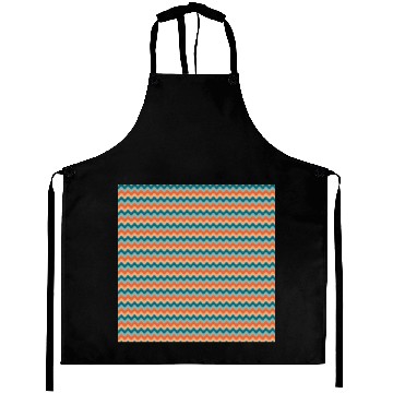Discover Retro Orange Teal Pattern Aprons