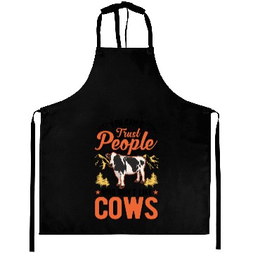 Discover Cow Gift Farmer Cattle Breeder Cows Aprons