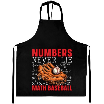 Discover Baseball Math Lover Mathematician Baseball Player Aprons