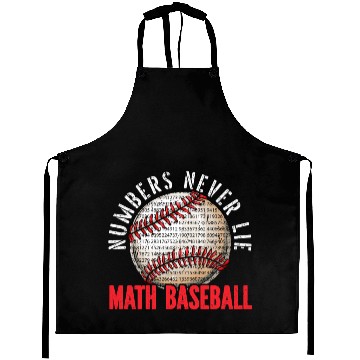 Discover Baseball Math Lover Mathematician Baseball Player Aprons