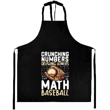Discover Baseball Math Lover Mathematician Baseball Player Aprons