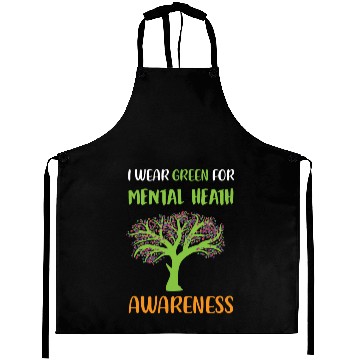 Discover I Wear Green For Mental Health Awareness Aprons