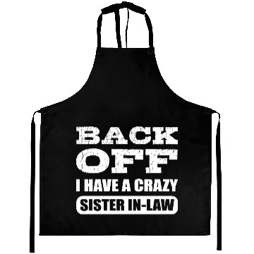 Discover Crazy Sister in Law Joker or Funny Person Gift Aprons