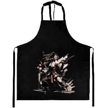 Discover Karate girl Aprons