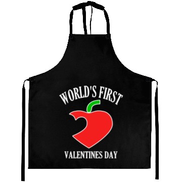 Discover Funny Worlds First Valentines Day 80s nostalgia Aprons