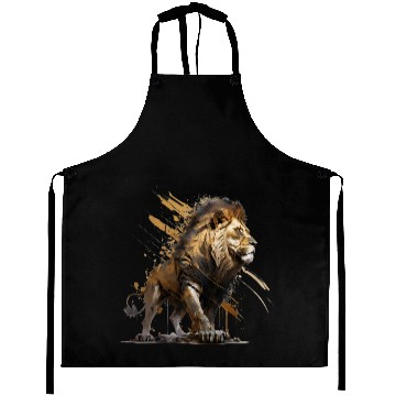 Discover Lion walking, lion Aprons