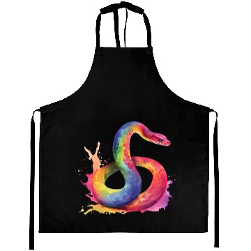 Discover Snake pride rainbow colors Aprons