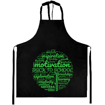 Discover Back to School Wordcloud - Green Circle Aprons