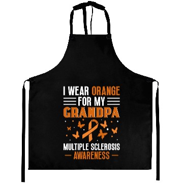 Discover I Wear Orange For My Grandpa Multiples Sclerosis Aprons