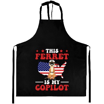 Discover Ferret Us Flag Aprons