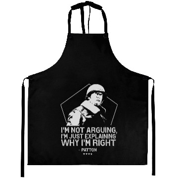 Discover General George Patton | WW2 Inspirational Quote Aprons