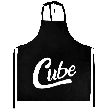 Discover Cube White Logo Aprons