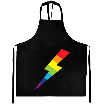 Discover Awesome Rainbow Lightning Bolt Print Aprons