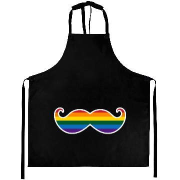 Discover rainbow mustache Aprons