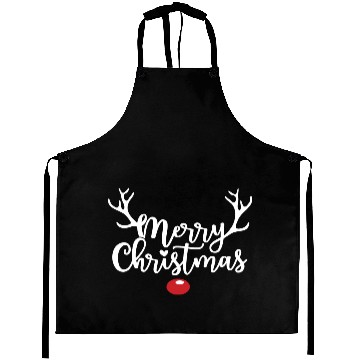 Discover Merry Christmas - Red Nose Reindeer Aprons