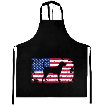 Discover Coonhound USA American Flag Aprons