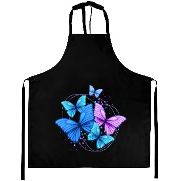 Discover "Fluttering Elegance: Butterfly Print Aprons"