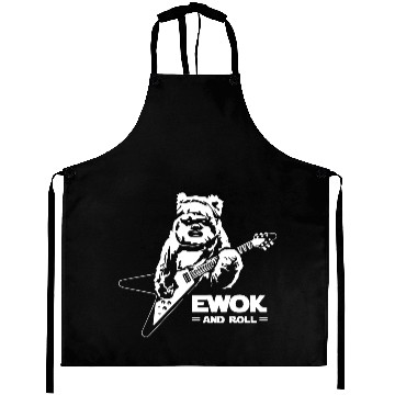 Discover New Ewok And Roll Guitar Funny Aprons