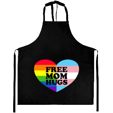Discover Free Mom Hugs Gay Pride Trans Flag LGBTQ Free Hugs Aprons