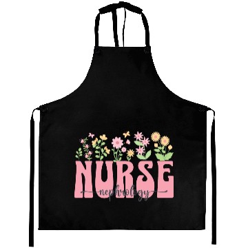 Discover Groovy Nephrology Nurse Flowers Design Aprons