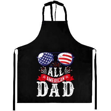 Discover All American Dad America Pride US Patriot Aprons