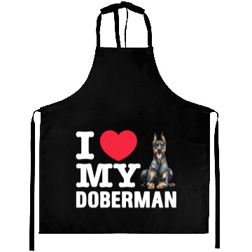 Discover I Love My Doberman Aprons