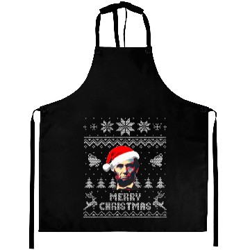 Discover Abraham Lincoln Merry Christmas Aprons
