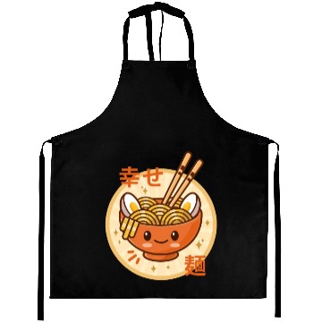 Discover Kawaii Ramen Noodle Bowl Orange Aprons