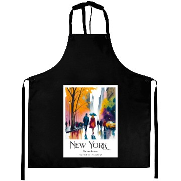 Discover Couple walking in the streets of New York City Aprons