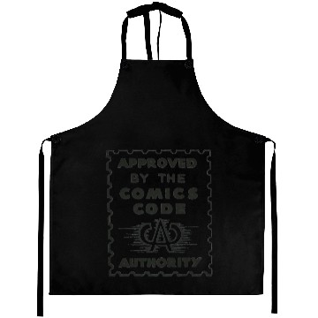 Discover Comics Code Stamp boy Aprons
