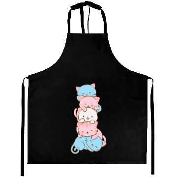 Discover Transgender Pride Flag Cute Kawaii Cats Subtle Aprons