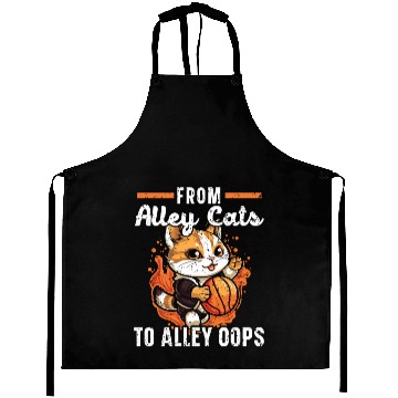 Discover Basketball Cat Basketball Player I Love Basketball Aprons