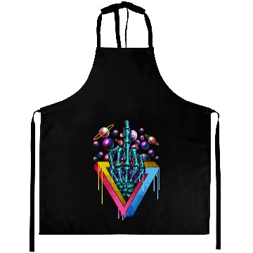 Discover Trippy skeleton middle finger Aprons